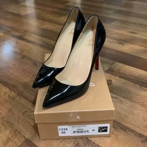 Christian Louboutin, Pigalle 100 Patent Black, Size 40